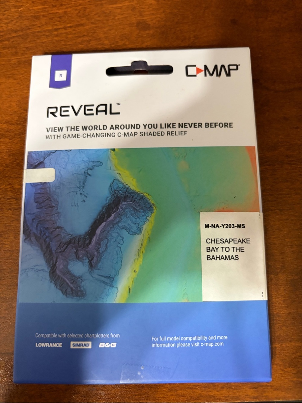 Reveal Shaded Relief Chart - Blue/Green
